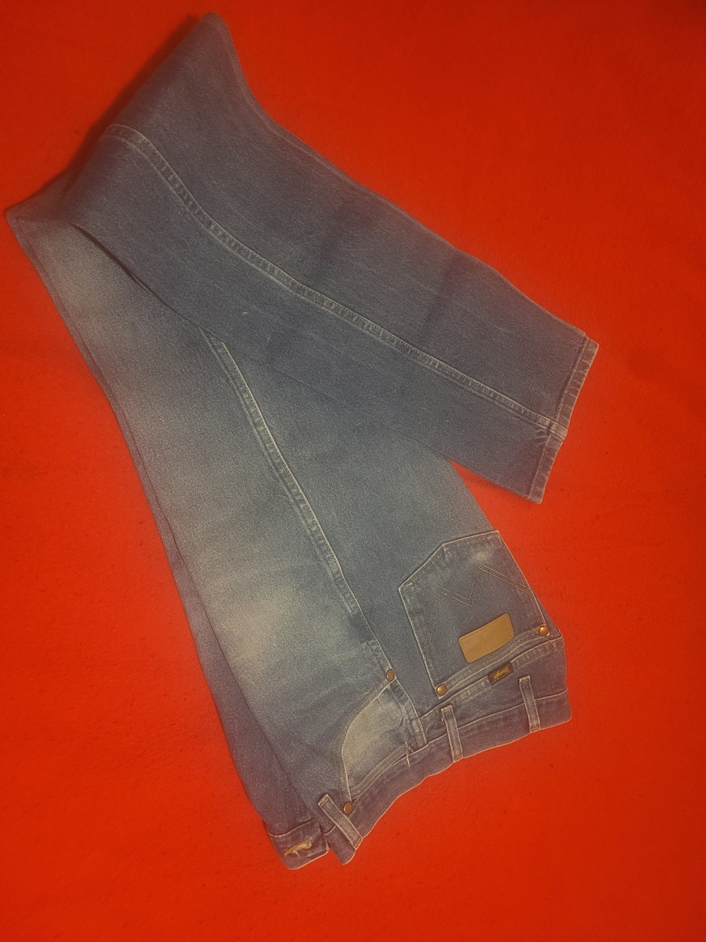 Wrangler Men's Slim Blue Denim Jeans 32x44 - Picture 4 of 4